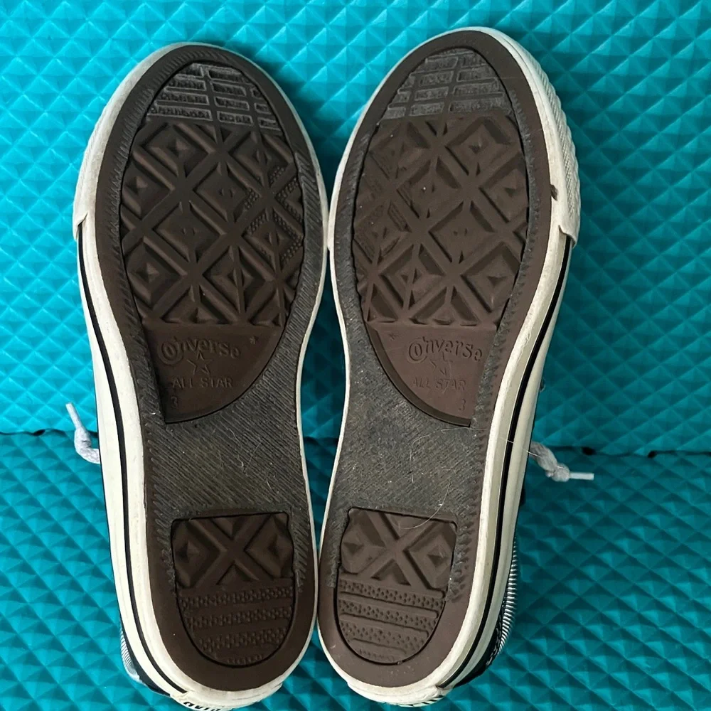CONVERSE CTAS Big Kids Unisex Low Top Canvas Black Shoes | 3
